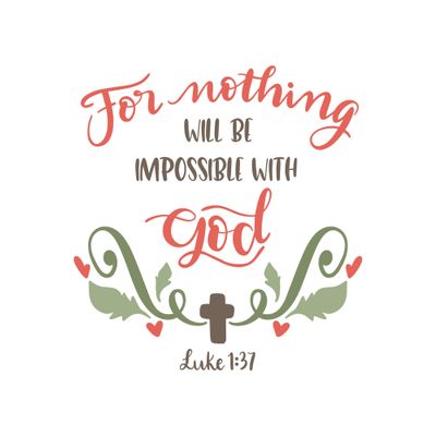 2 (Pieces) 3"and 5" Stickers n Decals nothing is impossible for god Waterproof Vinyl Decals for Cars, Trucks, Laptops, Phones, Windows etc