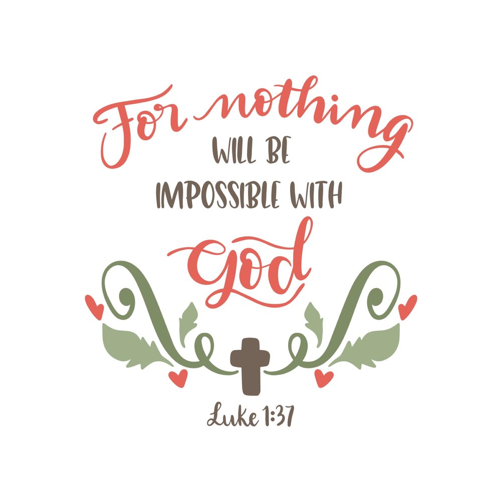 2 (Pieces) 3"and 5" Stickers n Decals nothing is impossible for god Waterproof Vinyl Decals for Cars, Trucks, Laptops, Phones, Windows etc