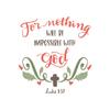 2 (Pieces) 3"and 5" Stickers n Decals nothing is impossible for god Waterproof Vinyl Decals for Cars, Trucks, Laptops, Phones, Windows etc view 1