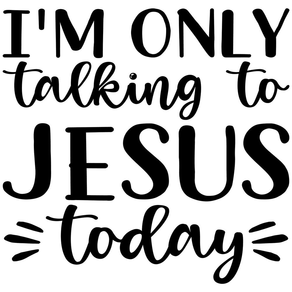 2 (Pieces) 3" and 5" Stickers n Decals I'm only Talking to Jesus Today Waterproof Vinyl Decals for Cars, Trucks, Laptops, Phones, Windows etc