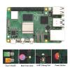 RPi 5 Development Board for BCM2712 Quad Core 64 Bit Arm Cortex A76 with 800MHz VII GPU, MIPI DSI CSI Connectors, for 5.0 BLE (4GB) view 2