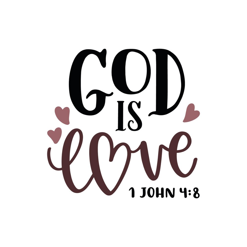 2 (Pieces) 3" and 5" Stickers n Decals God is Love Waterproof Vinyl Decals for Cars, Trucks, Laptops, Phones, Windows etc