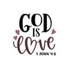 2 (Pieces) 3" and 5" Stickers n Decals God is Love Waterproof Vinyl Decals for Cars, Trucks, Laptops, Phones, Windows etc view 1