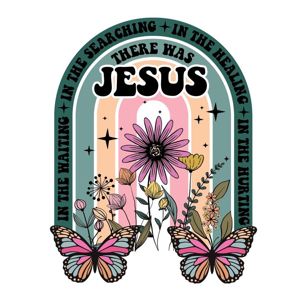2 (Pieces) 3"and 5" Stickers n Decals - There was Jesus Waterproof Vinyl Decals for Cars, Trucks, Laptops, Phones, Windows etc