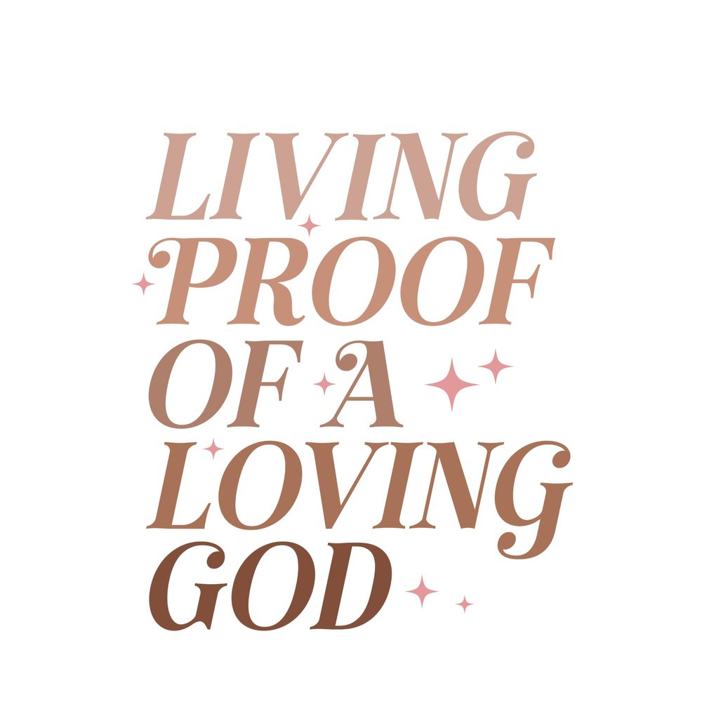 2 (Pieces) 3" and 5" Stickers n Decals - Living Proof of A Loving GOd Waterproof Vinyl Decals for Cars, Trucks, Laptops, Phones, Windows etc