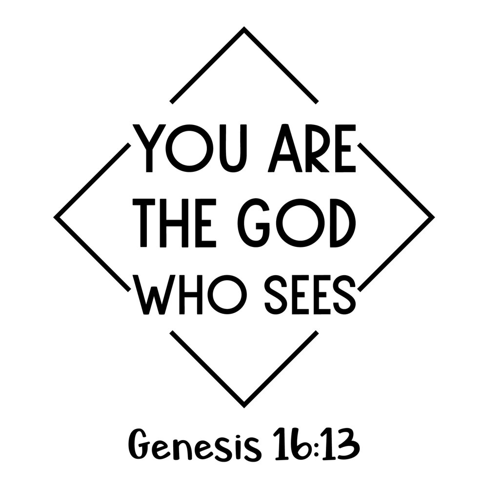 2 (Pieces) 3"and 5" Stickers n Decals - You are The God Who Sees Waterproof Vinyl Decals for Cars, Trucks, Laptops, Phones, Windows etc