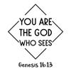 2 (Pieces) 3"and 5" Stickers n Decals - You are The God Who Sees Waterproof Vinyl Decals for Cars, Trucks, Laptops, Phones, Windows etc view 1