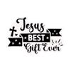 2 (Pieces) 3"and 5" Stickers n Decals - Jesus Best Gift ever -Waterproof Vinyl Decals for Cars, Trucks, Laptops, Phones, Windows etc view 1