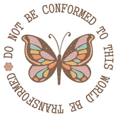 2 (Pieces) 3" and 5" Stickers n Decals - Do Not BER Conformed to This World Be Transformed -Waterproof Vinyl Decals for Cars, Trucks, Laptops, Phones, Windows etc