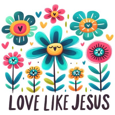 2 (Pieces) 3" and 5" Stickers n Decals - Lovo Like Jesus. -Waterproof Vinyl Decals for Cars, Trucks, Laptops, Phones, Windows etc