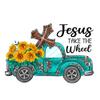 2 (Pieces) 3"and 5" Stickers n Decals - Jesus Take The Wheel -Waterproof Vinyl Decals for Cars, Trucks, Laptops, Phones, Windows etc view 1