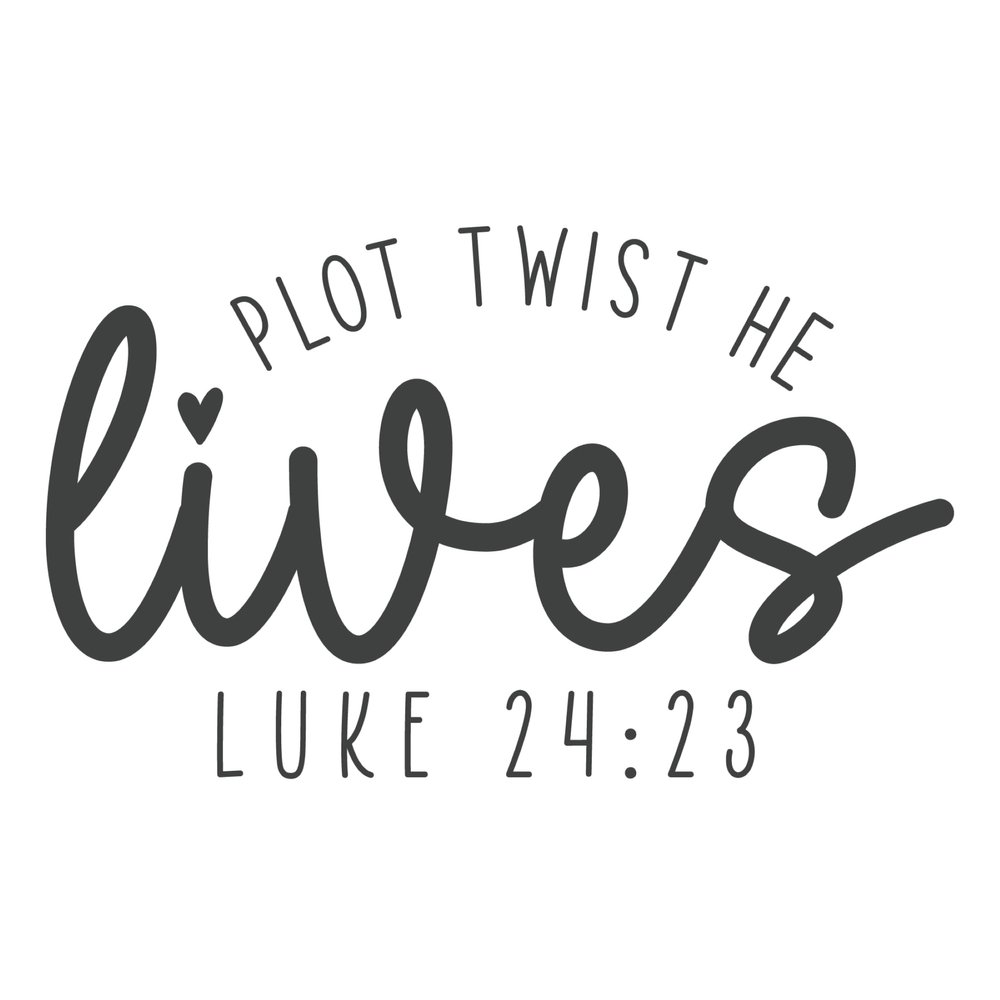 2 (Pieces) 3"and 5" Stickers n Decals Plot Twist He Lives -Waterproof Vinyl Decals for Cars, Trucks, Laptops, Phones, Windows etc