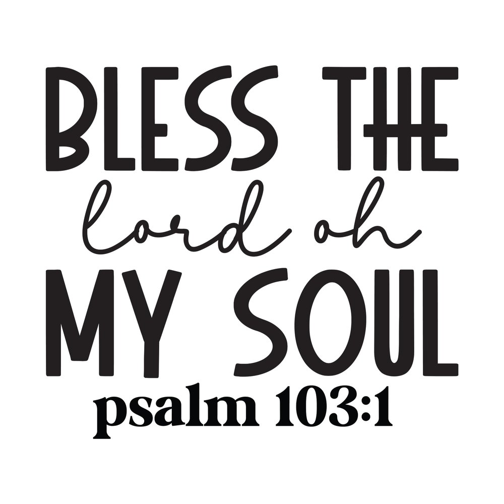 2 (Pieces) 3"and 5" Stickers n Decals - Bless The Lord - Oh My Soul -Waterproof Vinyl Decals for Cars, Trucks, Laptops, Phones, Windows etc