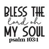 2 (Pieces) 3"and 5" Stickers n Decals - Bless The Lord - Oh My Soul -Waterproof Vinyl Decals for Cars, Trucks, Laptops, Phones, Windows etc view 1
