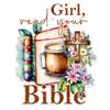 2 (Pieces) 3" and 5" Stickers n Decals - Girl Read Your Bible -Waterproof Vinyl Decals for Cars, Trucks, Laptops, Phones, Windows etc view 1