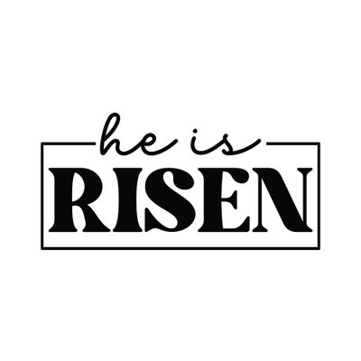 2 (Pieces) 3"and 5" Stickers n Decals - He Is-Risen -Waterproof Vinyl Decals for Cars, Trucks, Laptops, Phones, Windows etc