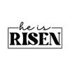 2 (Pieces) 3"and 5" Stickers n Decals - He Is-Risen -Waterproof Vinyl Decals for Cars, Trucks, Laptops, Phones, Windows etc view 1