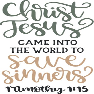 2 (Pieces) 3"and 5" Stickers n Decals Christ Jesus Saved Sinners - Waterproof Vinyl Decals for Cars, Trucks, Laptops, Phones, Windows etc