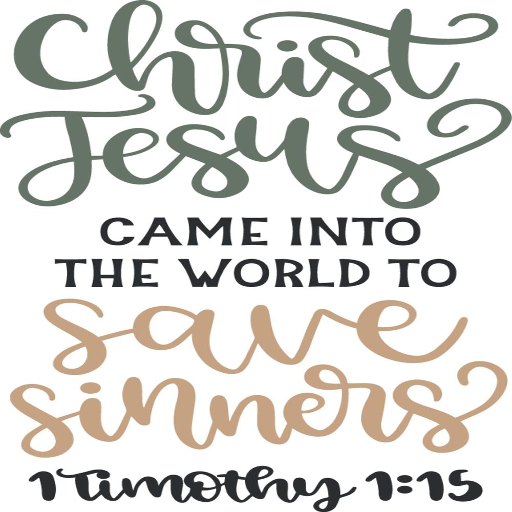 2 (Pieces) 3"and 5" Stickers n Decals Christ Jesus Saved Sinners - Waterproof Vinyl Decals for Cars, Trucks, Laptops, Phones, Windows etc