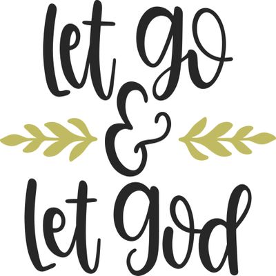 2 (Pieces) 3"and 5" Stickers n Decals Let Go & Let God - Waterproof Vinyl Decals for Cars, Trucks, Laptops, Phones, Windows etc