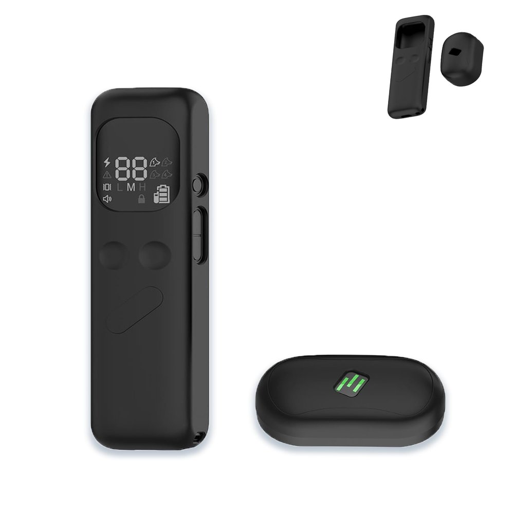 Case for Delupet DT-66 Dog Training Collar and Remote, Soft Silicone Protective Portable Scratch Shock ResistantBlack