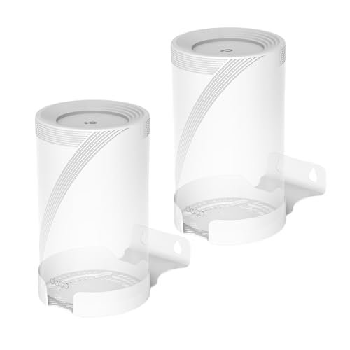 Bangcheer Wall Mount for TP-Link Deco BE75/BE85/BE95/BE17000/BE22000/BE33000 Whole Home Mesh WiFi 7, Upgrade Stable Saving Space Aluminum Alloy Wall Hanging Bracket Holder (2Pack,White)