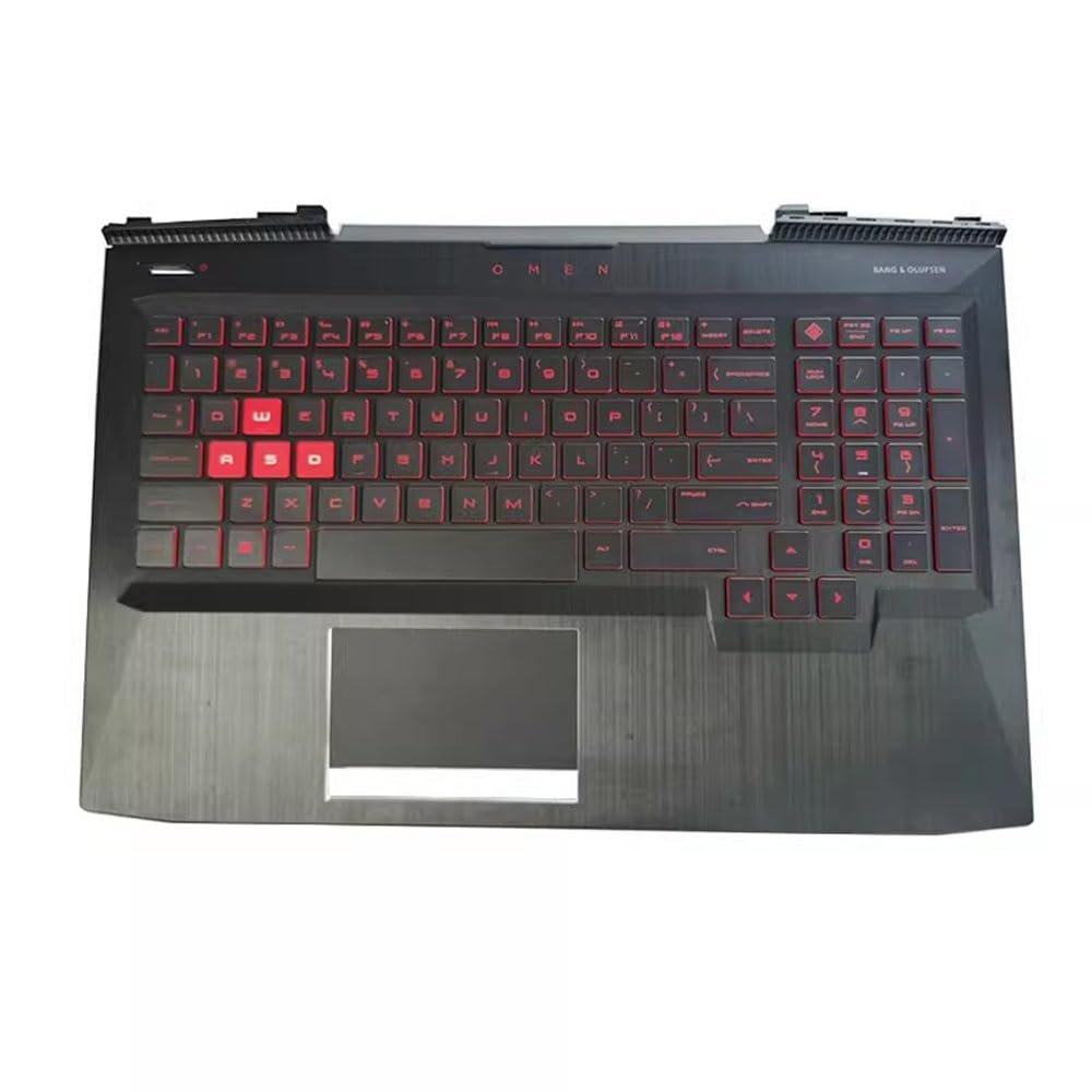 Laptop PalmRest&Keyboard for HP OMEN 15-CE063TX 15-CE064TX 15-CE065TX 15-CE073TX 15-CE074TX 15-CE083TX 15-CE087TX 15-CE099TX 929479-001 with red backlit&touchpad United States US black New