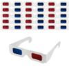 QIANCAIWANG 15 Pack 3D Paper Glasses for Movies, Blue and Red 3D Cardboard Glasses for TV, Films (15) view 1