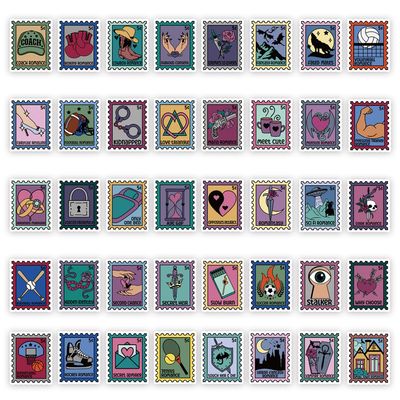 80PCS Book Trope Stamp Stickers,Bookish Stickers for Kindle,Booktok Sticker Pack,Bookworm Stickers Romance Reader Gifts