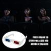 QIANCAIWANG 5 Pack 3D Paper Glasses for Movies, Blue and Red 3D Cardboard Glasses for TV, Films (5) view 4