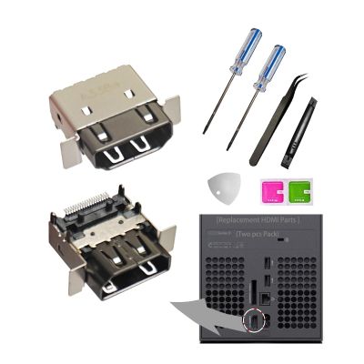 (2pcs Pack) Series x HDMI Replacement Parts,HDMI Display Port Jack Socket Connector Replacement Parts for Xbox Series x M1087810 [not fit for series S Version,not fit for one x ]