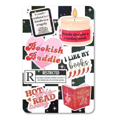 Clear Back Cover Insert for Kindle Paperwhite | Bookish Card Insert for E Reader | Cardstock Paper Insert for 11th generation 6.8" | Booktok Spicy Smut Sticker Case Insert | Smutty Romance Book Gifts