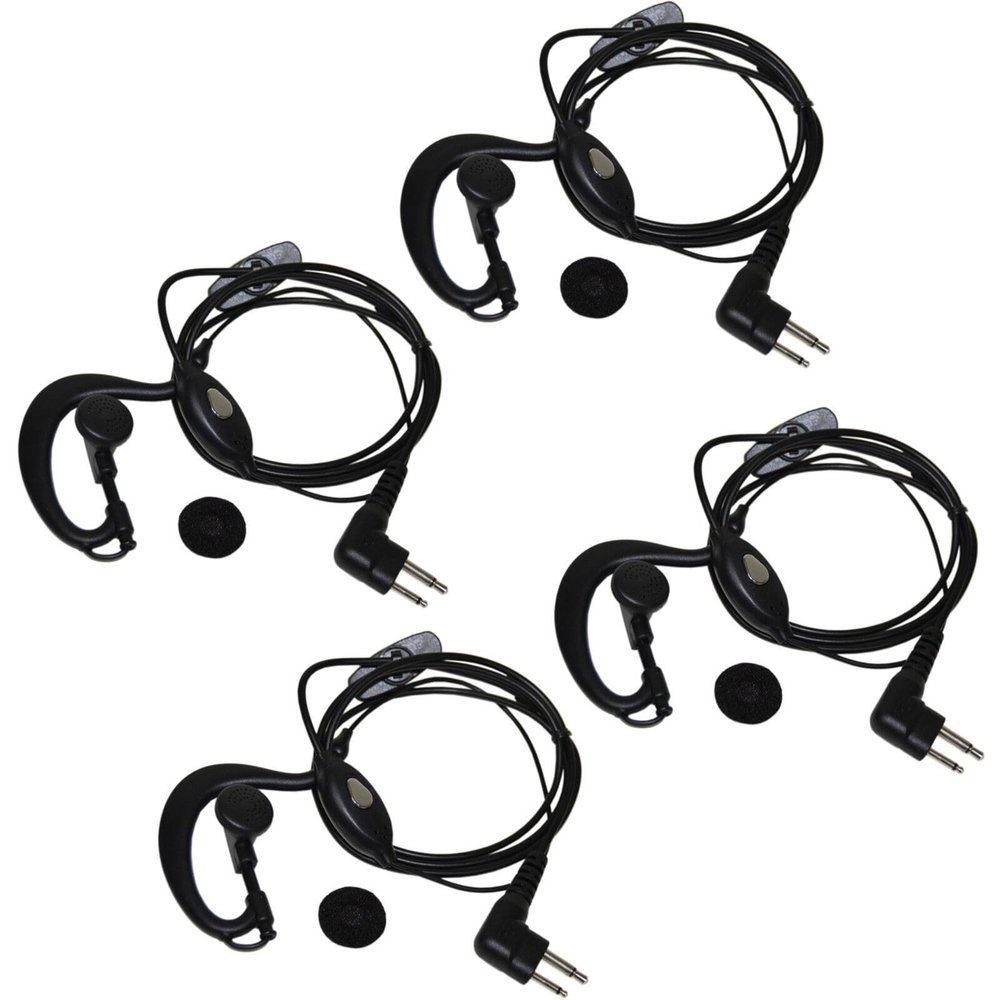 20 SECOND SOAP 4-Pack 2-Pin Headset Microphone for for Motorola ECP-100 EP-450 DTR410 DTR550
