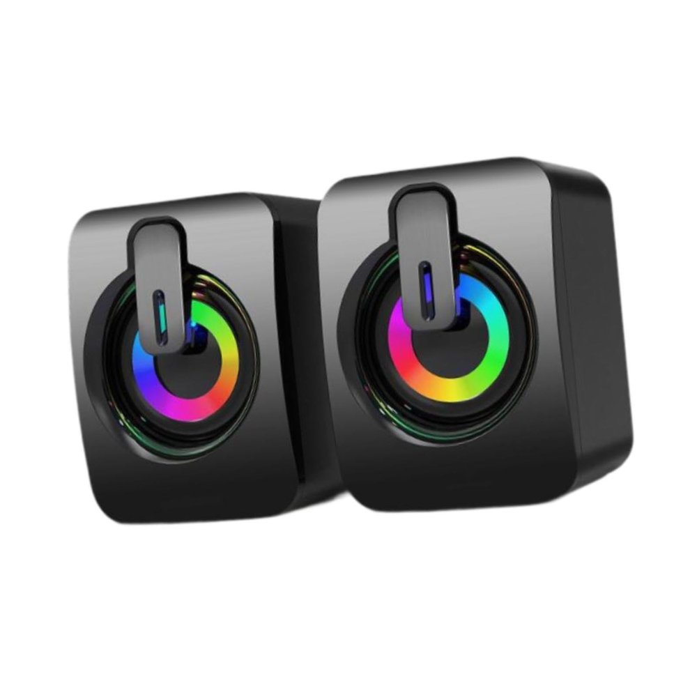 AsrMyjcx 2 Pieces USB Mini Speaker 2.0 Channel Compact Stereo for Desktop PC Office