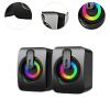 AsrMyjcx 2 Pieces USB Mini Speaker 2.0 Channel Compact Stereo for Desktop PC Office view 2