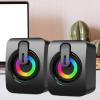 AsrMyjcx 2 Pieces USB Mini Speaker 2.0 Channel Compact Stereo for Desktop PC Office view 3