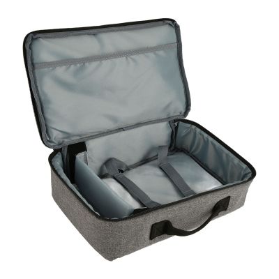 13.6 x 7.9 x 4 Inch Large Projector Bag, Robust, Portable Nylon Projector Carry Case with Sturdy Handle, Travel, Grey