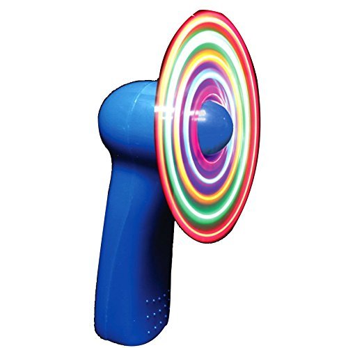DirectNine Basics Portable Light Up Mini Cooling Fan with Blue Handle
