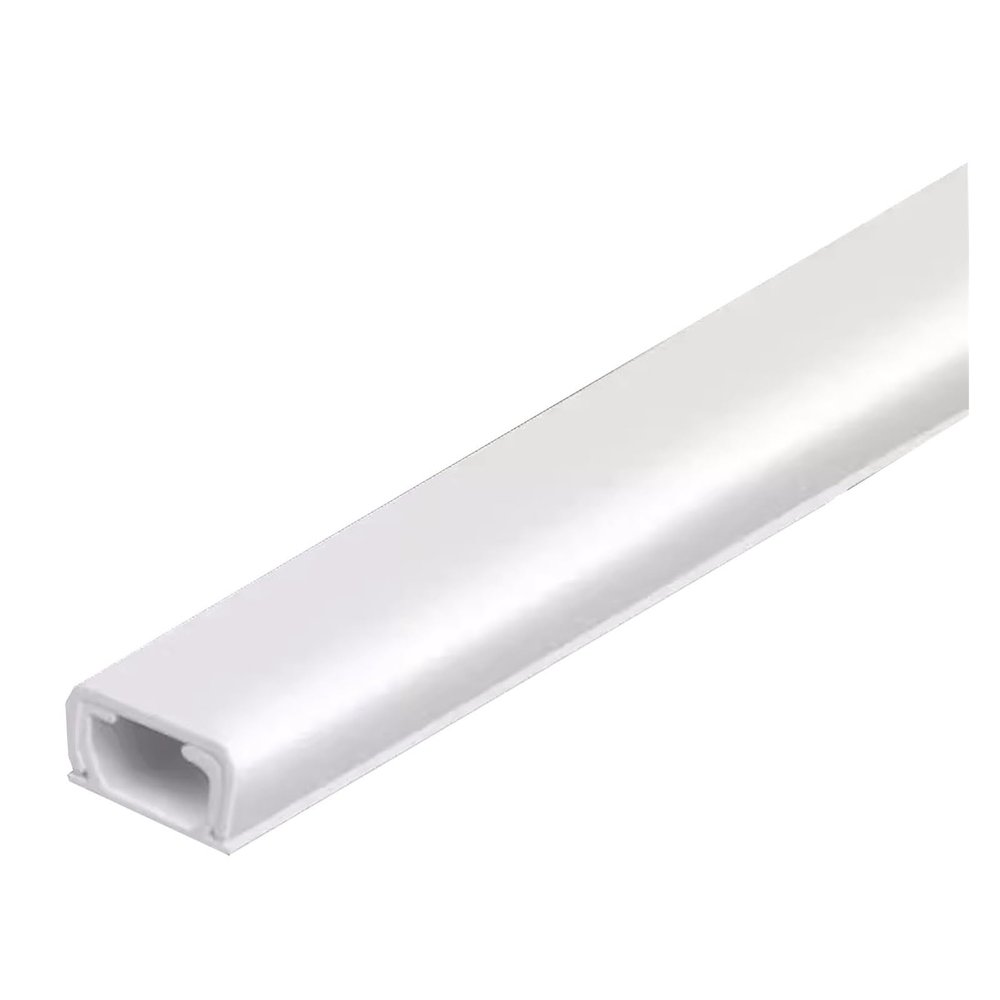 PVC Square Cable Trunking, Cable Concealer Kit, Self Adhesive Cable Raceway Floor, Cords Organizer Storage, Hiding Cord Cover for Office/Home(White,12 * 7)