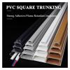 PVC Square Cable Trunking, Cable Concealer Kit, Self Adhesive Cable Raceway Floor, Cords Organizer Storage, Hiding Cord Cover for Office/Home(White,12 * 7) view 3