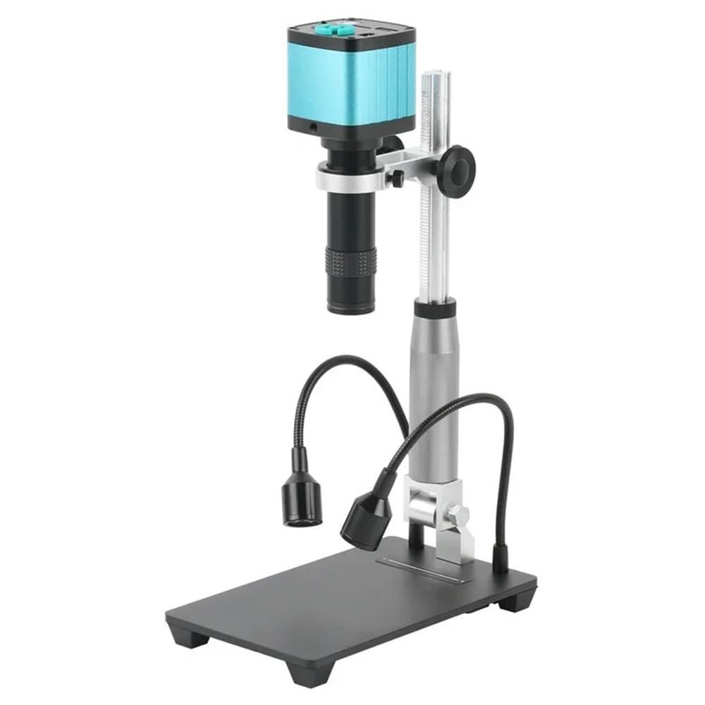ZTBH Microscope Accessories Kit 48MP 4K 1080P 60FPS HDMI USB Industry Electronic Video Microscope Camera 1X-260X Zoom C-Mount Lens for Motherboard Detection Microscope Slides