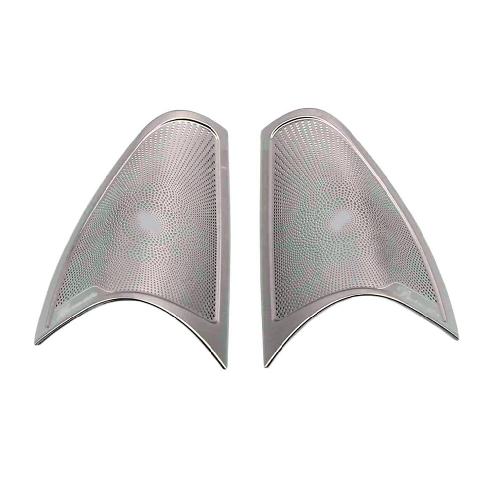 VNFEJEJR Stainless Steel Tweeter Speaker Cover Trim Fit for Benz C E Class GLC W213 W205 X253 Matte Car Door Audio Speaker Cover Door Audio Speaker Cover(for GLC C E Class-01)