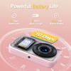 Digital Camera, Autofocus 48MP FHD 1080P Camera for Kids with 16X Zoom Anti Shake, Compact Portable Small Point and Shoot Digital Cameras with 32GB Memory Card for Teens Girls Kids Adults, Pink view 4