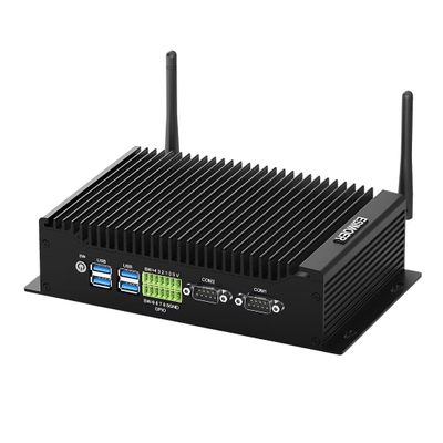 ESIMOER Industrial Mini PC Win 11, Mini Desktop Computer Core i5-10210U, 16GB RAM 256GB SSD, 2 RS232/422/485 COM, 2 HD DP 4K Triple Display, 2 LAN, 6 USB, GPIO, WiFi, BT 4.2, Micro PC Support Linux