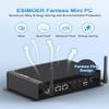 ESIMOER Industrial Mini PC Win 11, Mini Desktop Computer Core i5-10210U, 16GB RAM 256GB SSD, 2 RS232/422/485 COM, 2 HD DP 4K Triple Display, 2 LAN, 6 USB, GPIO, WiFi, BT 4.2, Micro PC Support Linux view 2