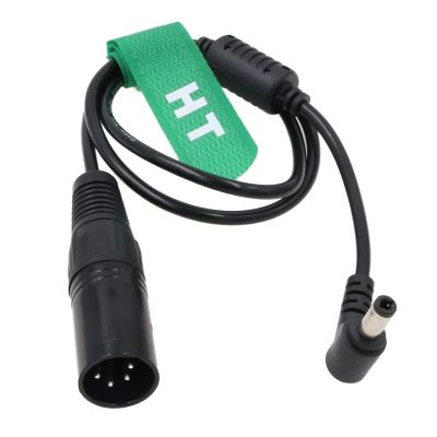 HangTon 12V Power Cable for Feelworld F7 Pro Blackmagic Video Assist Atomos Ninja V Shogun Flame Monitor, XLR 4 Pin to DC Barrel 5.5x2.5mm 1m