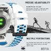 BEFIA 22mm Quickfit Watch Band for Garmin Fenix 5 6 7 Pro Solar Forerunner 935 745 965 955, 22 Breathable Wristband Strap White Blue view 4