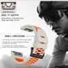 BEFIA 22mm Quickfit Watch Band for Garmin Fenix 5 6 7 Pro Solar Forerunner 935 745 965 955, 22 Breathable Wristband Strap Fog Gray Orange view 3