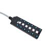 M8 Distributor Boxes M8 Splitter Wide Body 12 Ports Single Channel PNP LED Indication Cable PUR/PVC Gray 7M view 1
