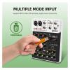 PGNEX Debra V4 4 Channels Audio Mixer With 48V Phantom Power Delay Repaeat Effect For Sound Mixing Console PC Recording view 3